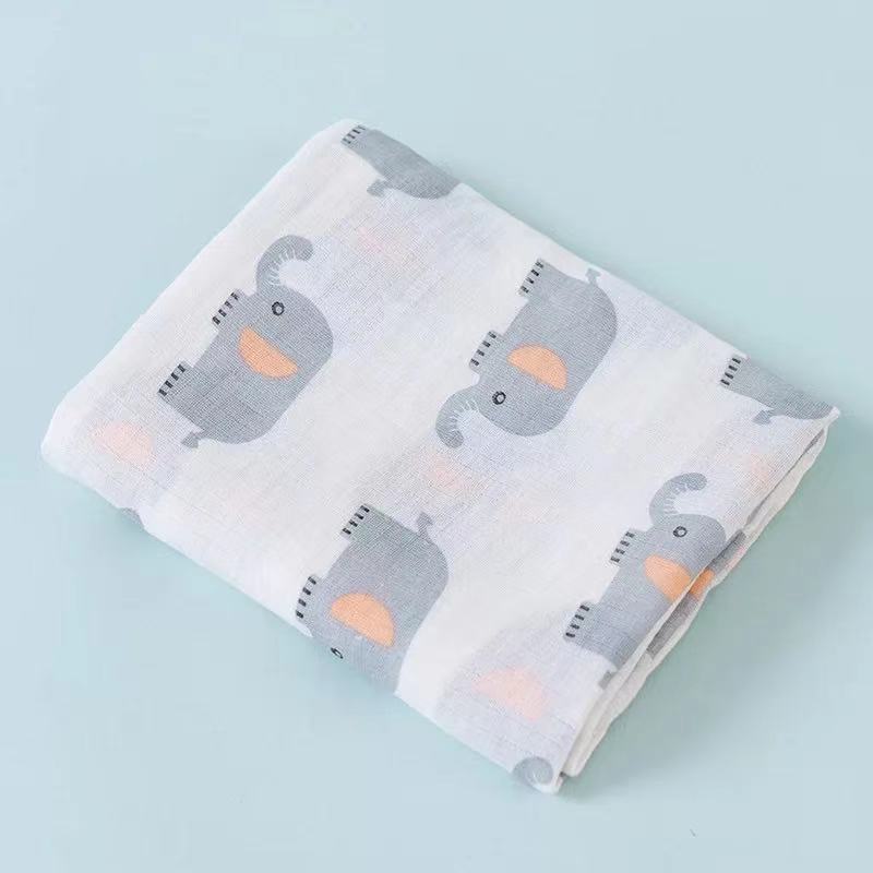Baby swaddle blanket — soft cotton muslin