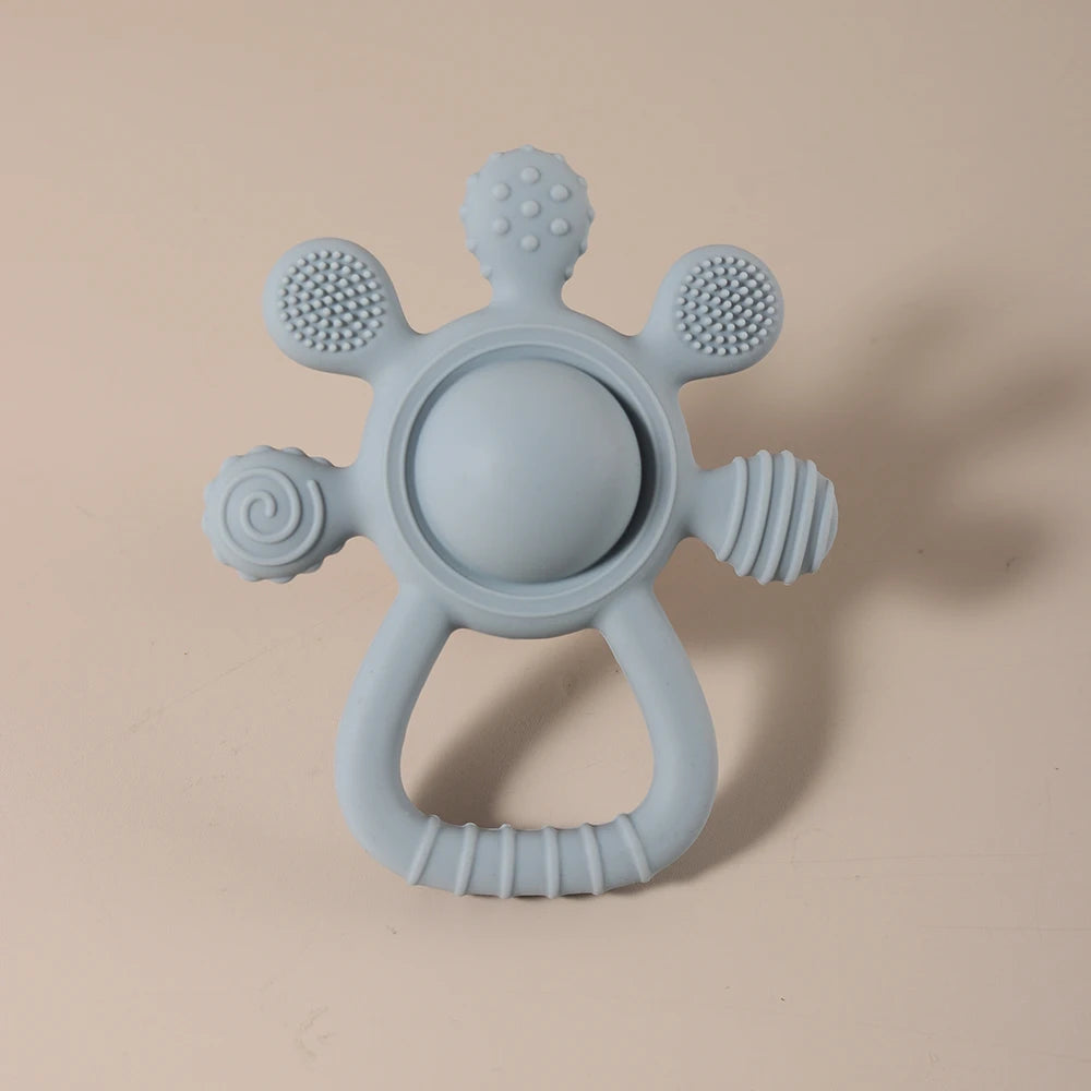 Teething Silicone Palm Rattle Teether bunny